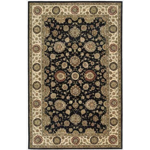 Nourison Hand-tufted Persian Floral Traditional Area Rug - 2'3" x 8' Runner - Midnight - Rectangle