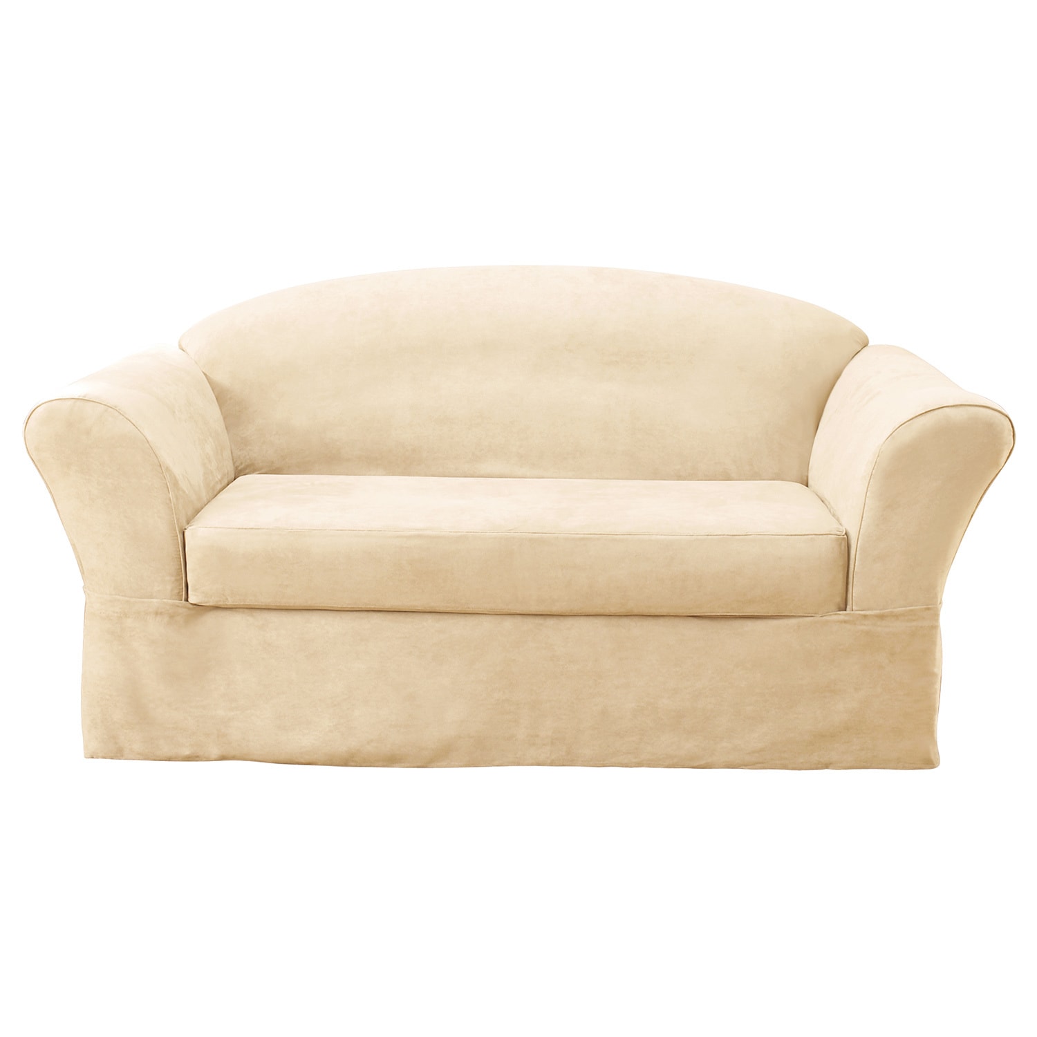 Sure Fit Suede Supreme Taupe Sofa Slipcover - Bed Bath & Beyond