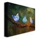Lois Bryan 'Three Little Blue Birds' Canvas Art - Overstock - 7549576