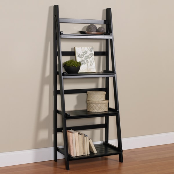 4Tier Black Ladder Shelf Kit Free Shipping Today