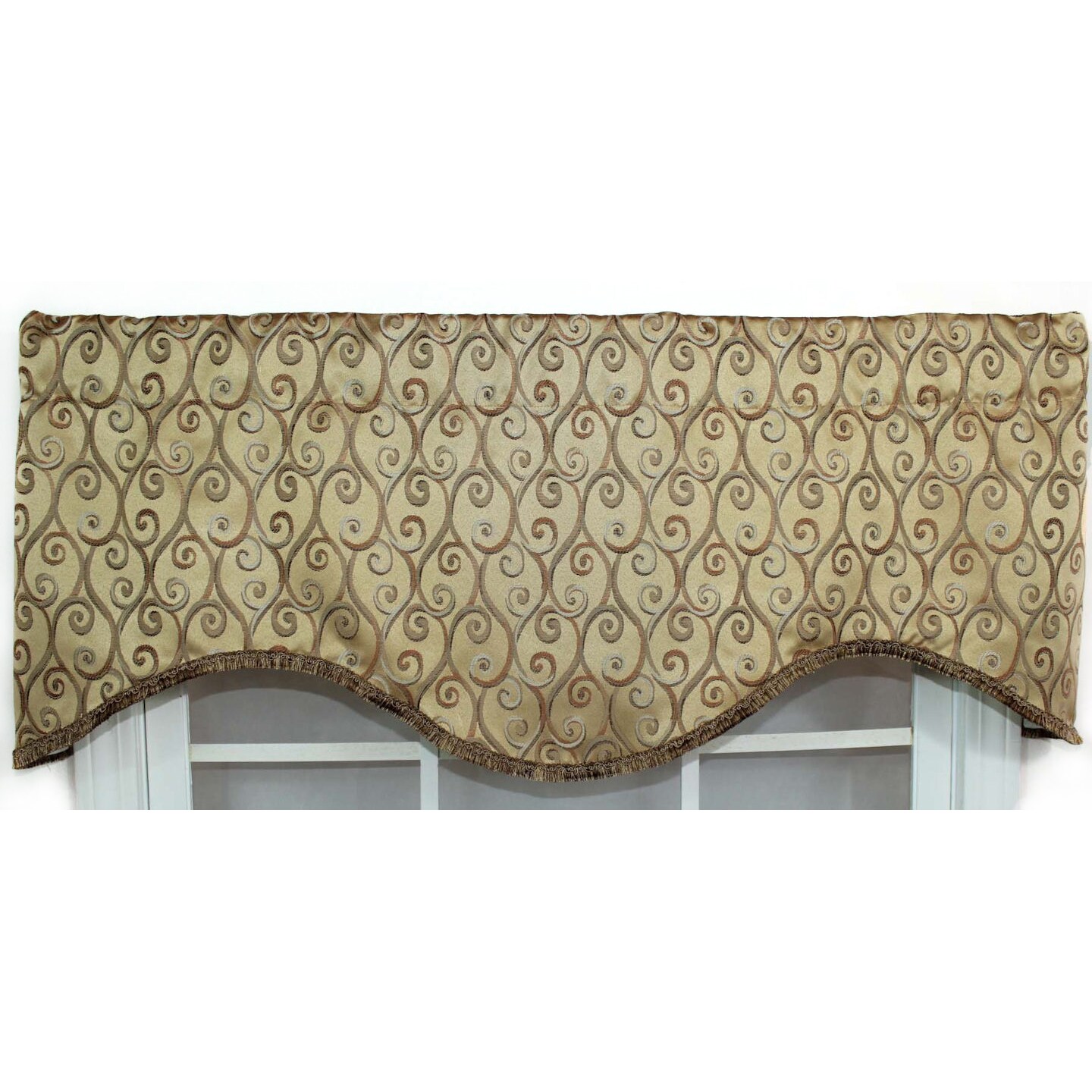 Shop Twine Gold Cornice Valance With Braid Trim Free Shipping