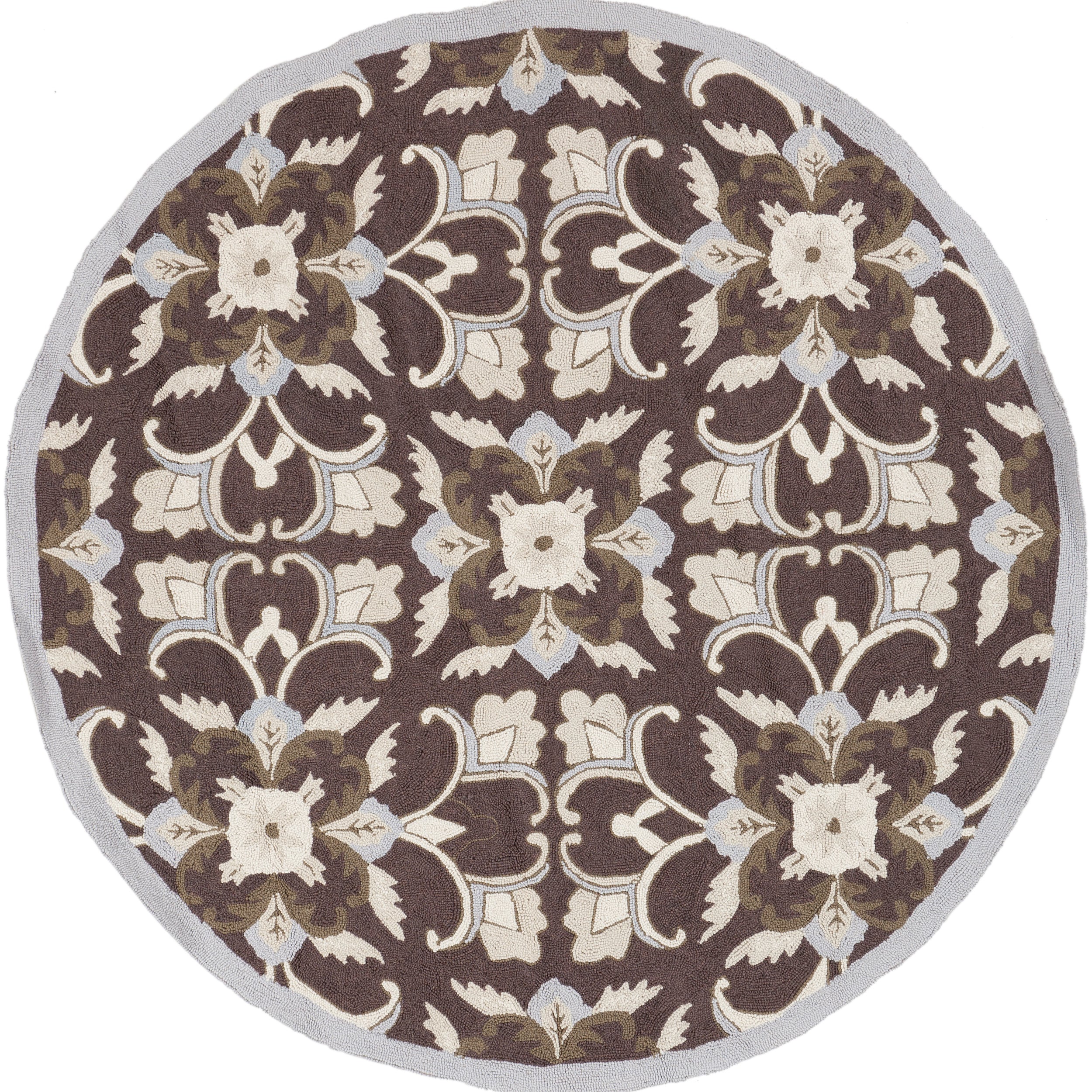 Hand tufted Mandara Grey New Zealand Wool Rug (79 Round) Today $345