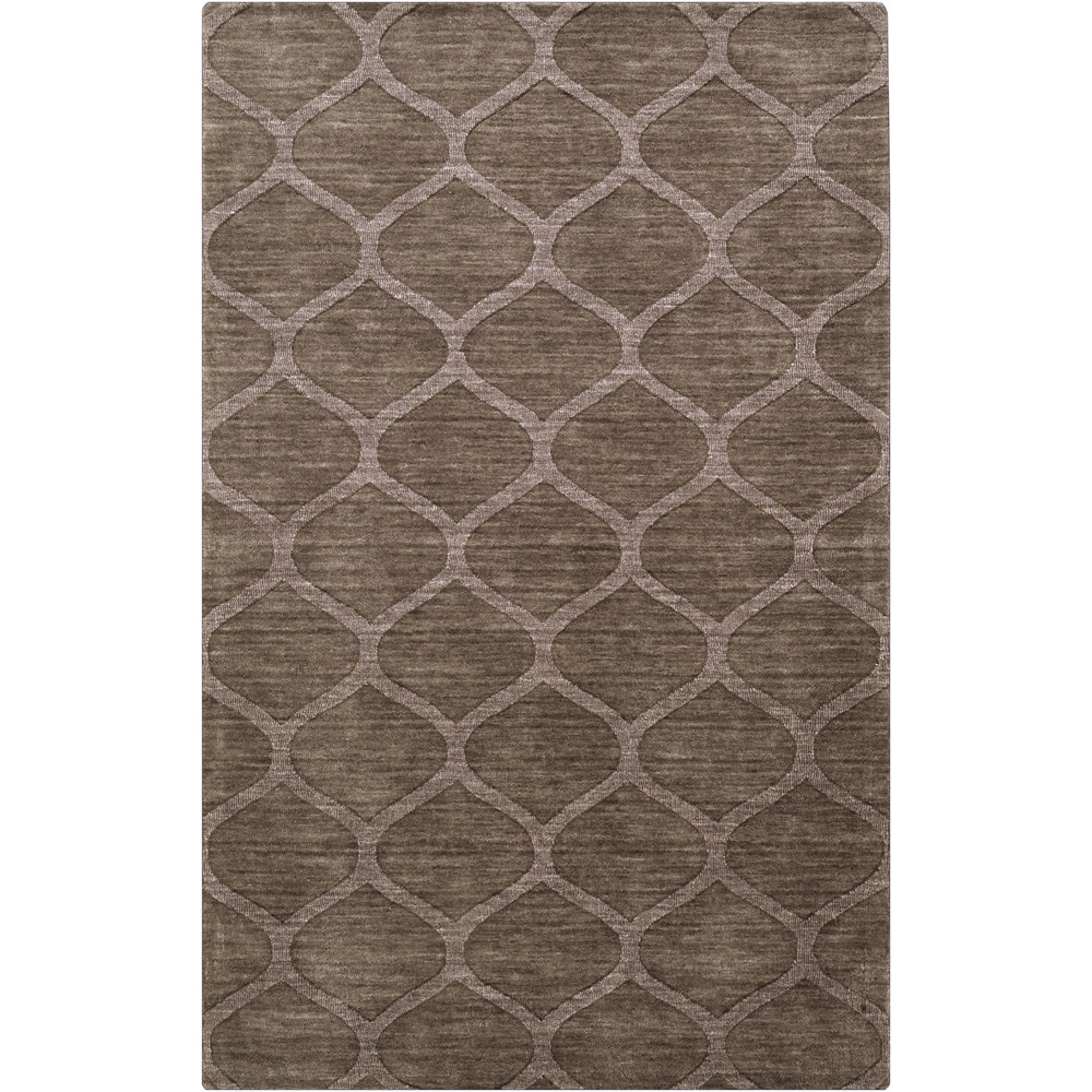 Hand crafted Solid Brown Lattice Brandt Wool Rug Today $119.99   $