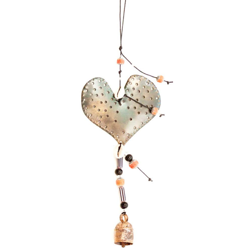 Handmade Hearts-A-Flutter Wind Chime (India)