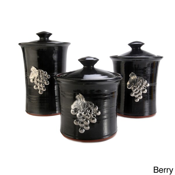 Artisans Domestic 3-piece Gourmet Canister Set with Vineyard Accents