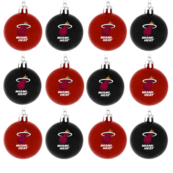 NBA 12 piece Plastic Ball Ornament Set Basketball