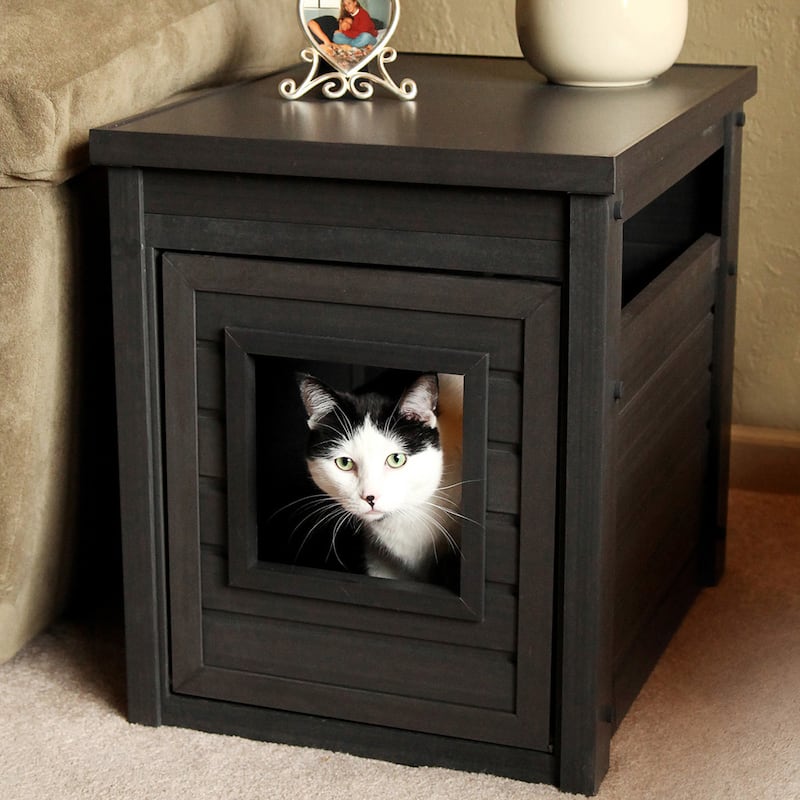 New Age Pet Litterloo Litter Box Cover, End Table - Antique White