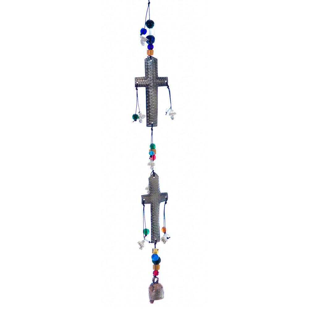 Handmade Double Cross Wind Chime (India)