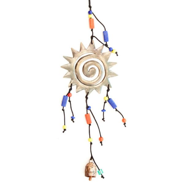 Handmade Swirling Sun Wind Chime (India)