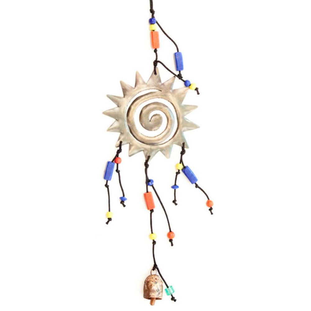 Handmade Swirling Sun Wind Chime (India)