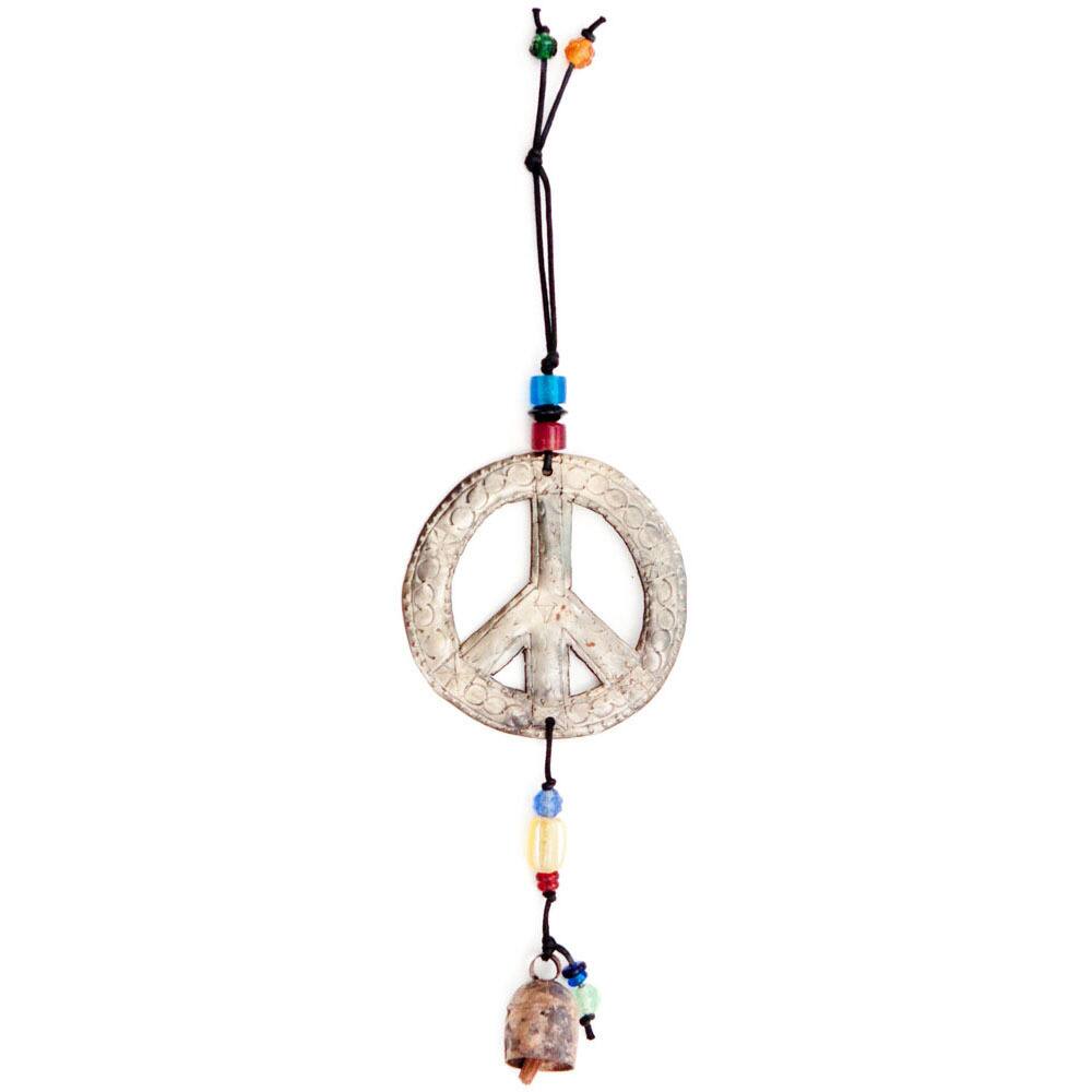Handmade Peace Sign Wind Chime (India)
