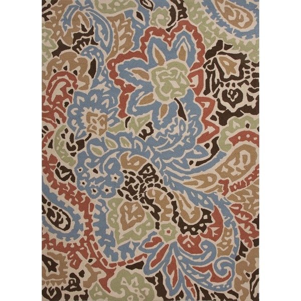 Shop Abstract Multicolor Indoor/ Outdoor Rug (9' x 12') 9' x 12