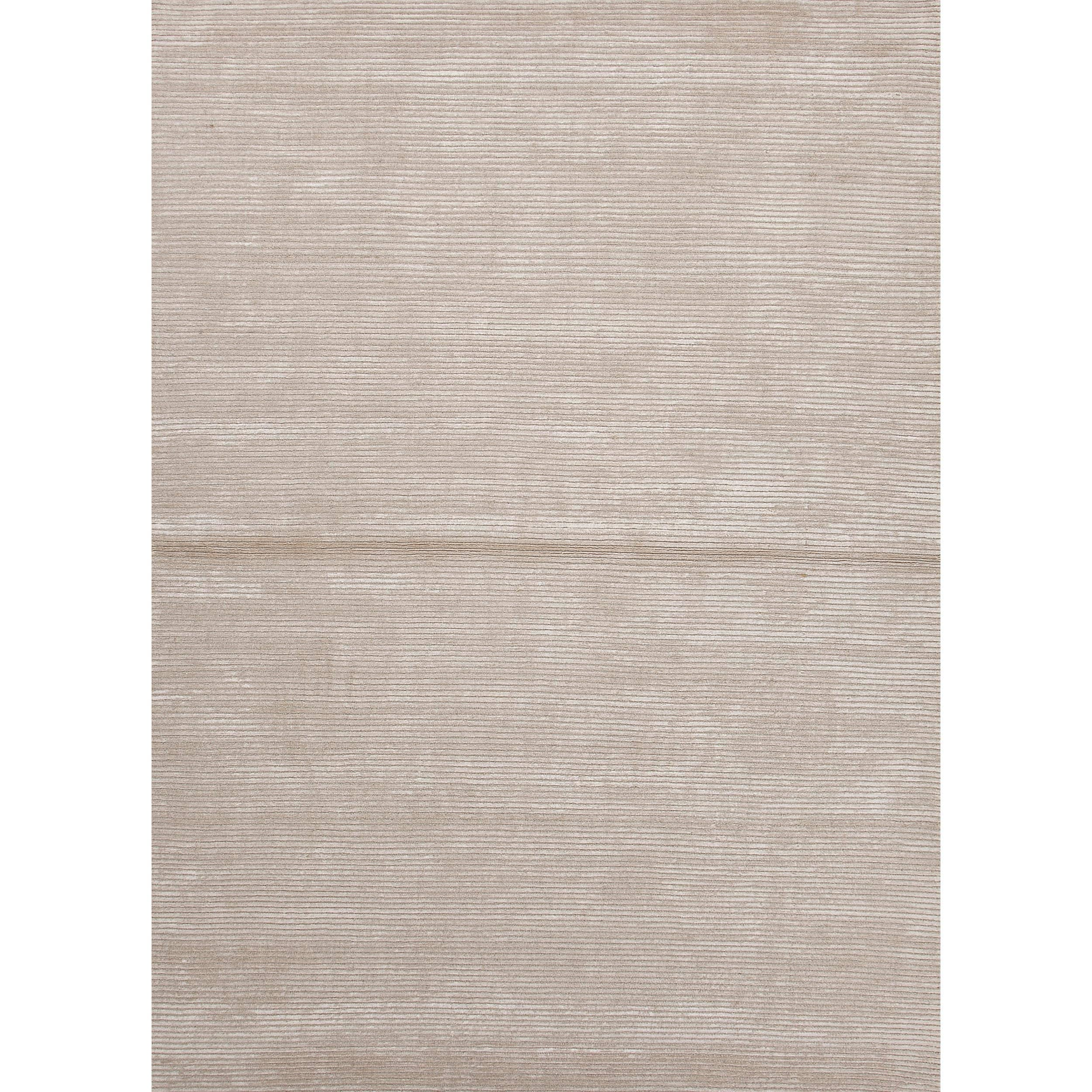 Hand loomed Beige Wool/ Silk Rug (5 X 8)