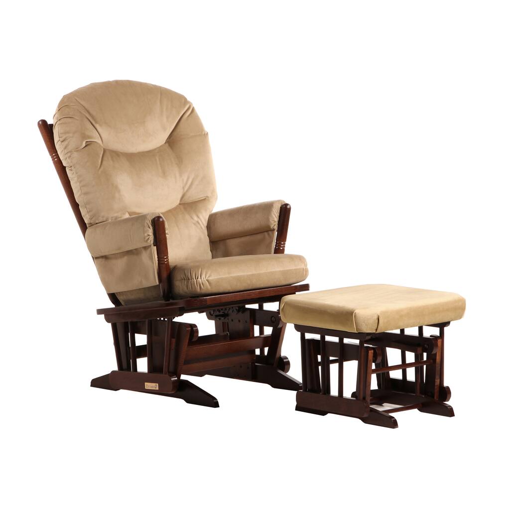 Dutailier Coffee/ Light Brown Colonial Glider and Ottoman Set