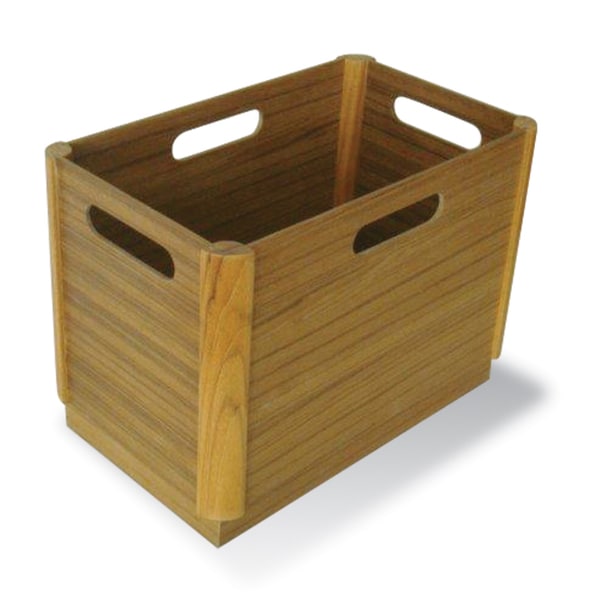 Teak Wood Waste Basket Free Shipping Today 14984636