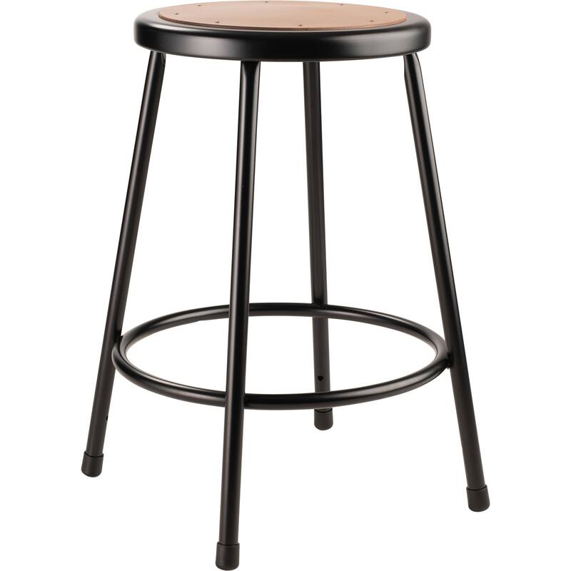 NPS 24" Heavy Duty Steel Stool, Black
