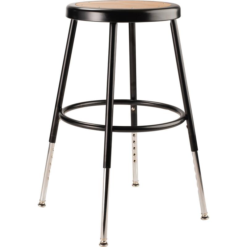 NPS 19 -27" Height Adjustable Heavy Duty Steel Stool, Black