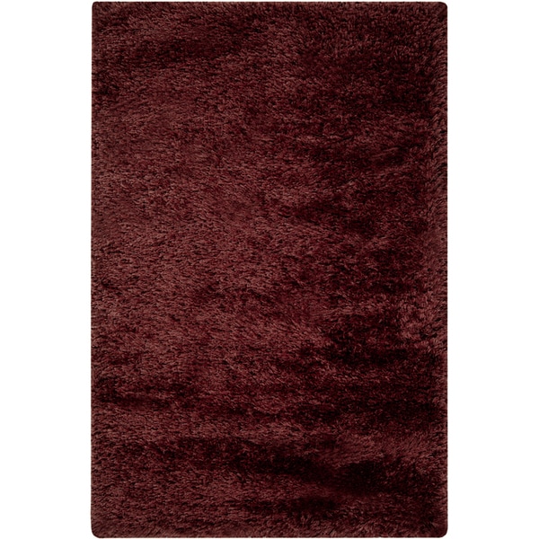 Hand woven Brick Red Mississauga Shag Rug