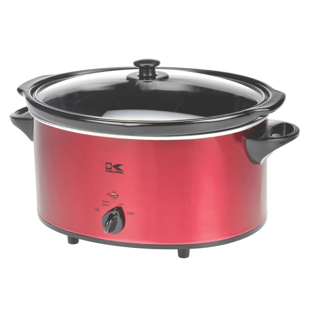 Kalorik 6-quart Red Oval Slow Cooker