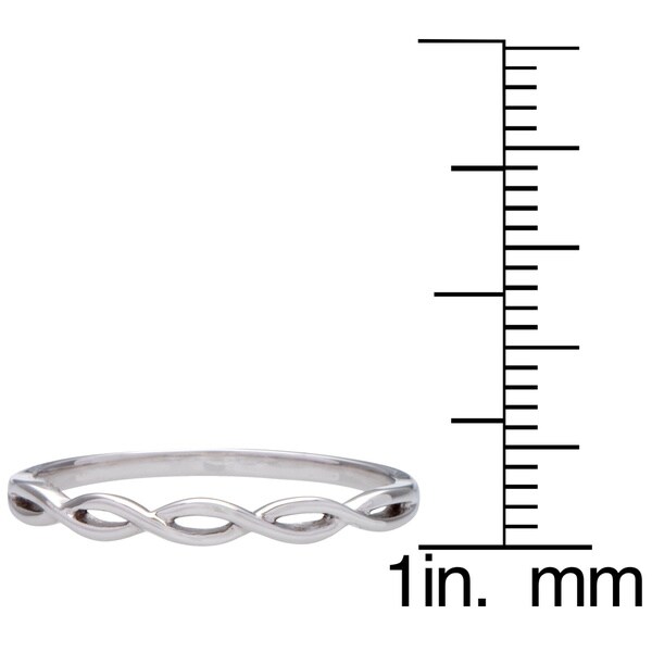 Miadora Highly Polished 14k White Gold Wedding Band