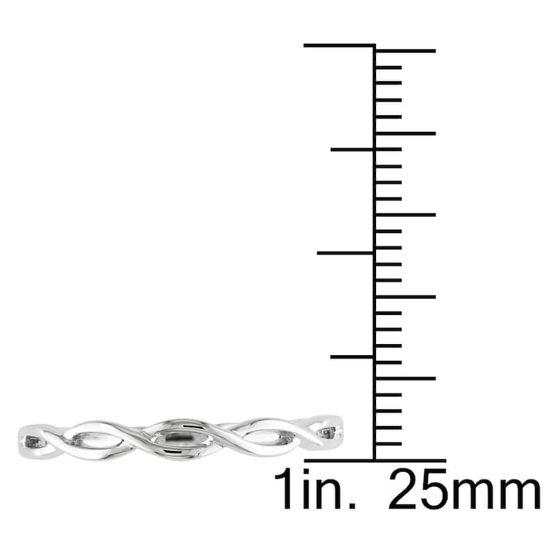 Miadora Highly Polished 14k White Gold Wedding Band