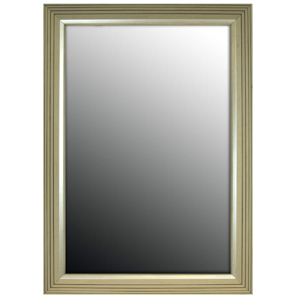 Hitchcock Butterfield Giza II Stepped Large Silver Modern Mirror - 35.25"w x 45.25"h
