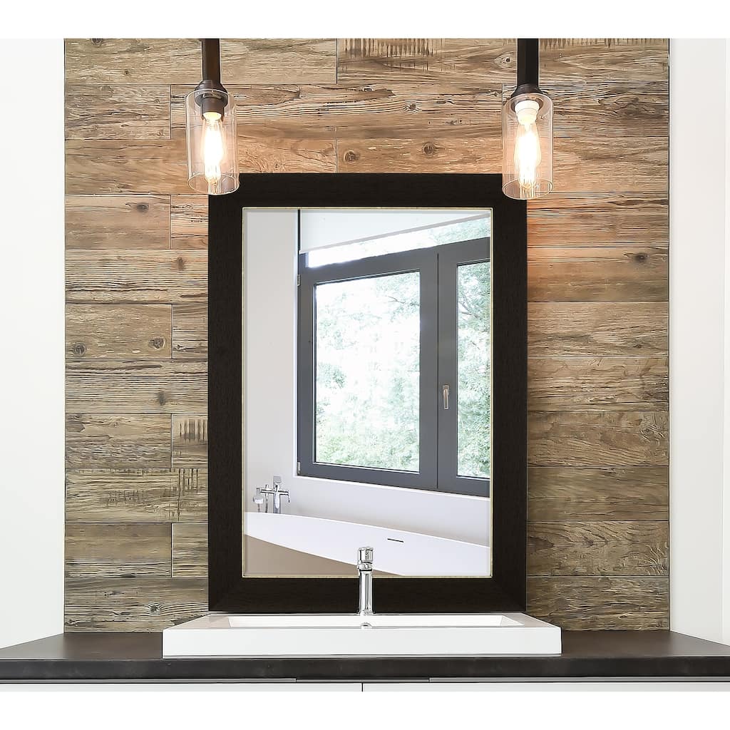 Hitchcock Butterfield Urban Metro II Large Brushed Nickel Silver Modern Mirror - 29"w x 41"h