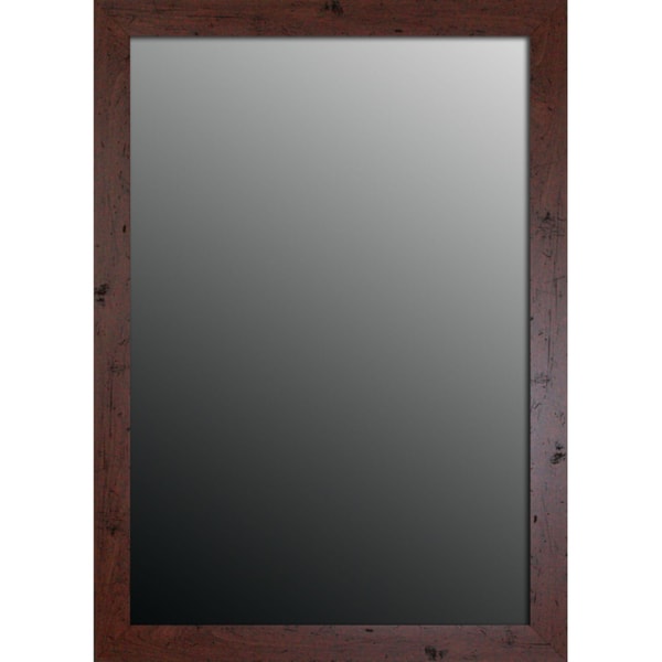 American Made Rayne Brazilian Walnut Beveled Wall Mirror