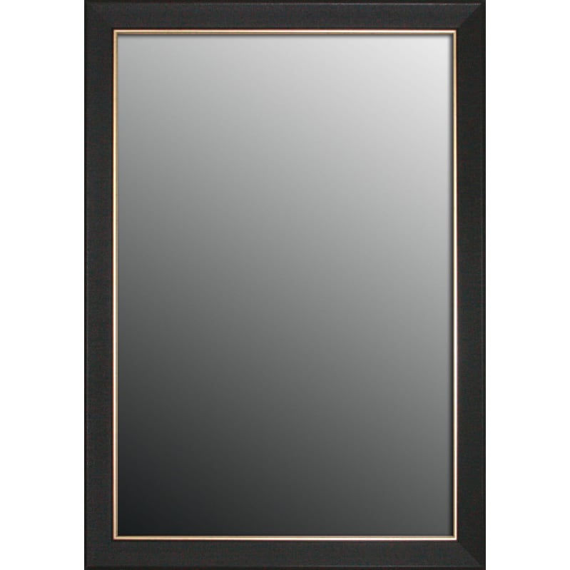 Etched Black Walnut Pattern Gold Trim Mirror (28x40) Today $136.99