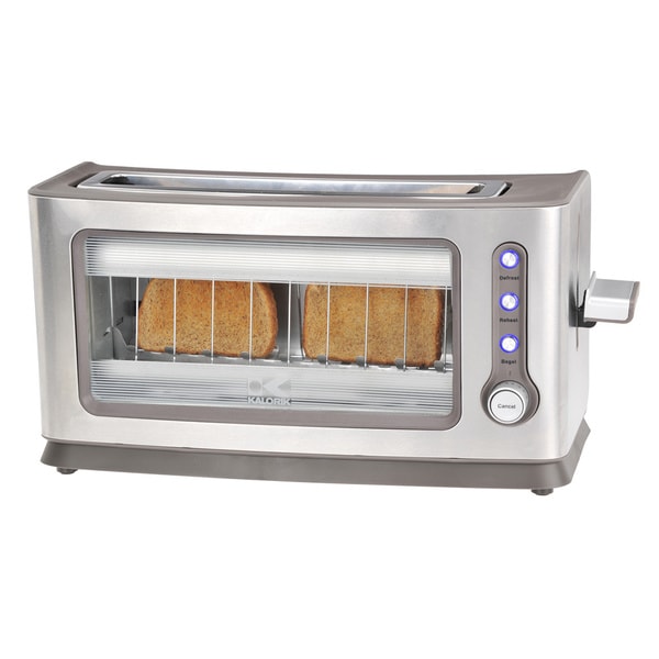 kalorik 2 slice stainless steel toaster