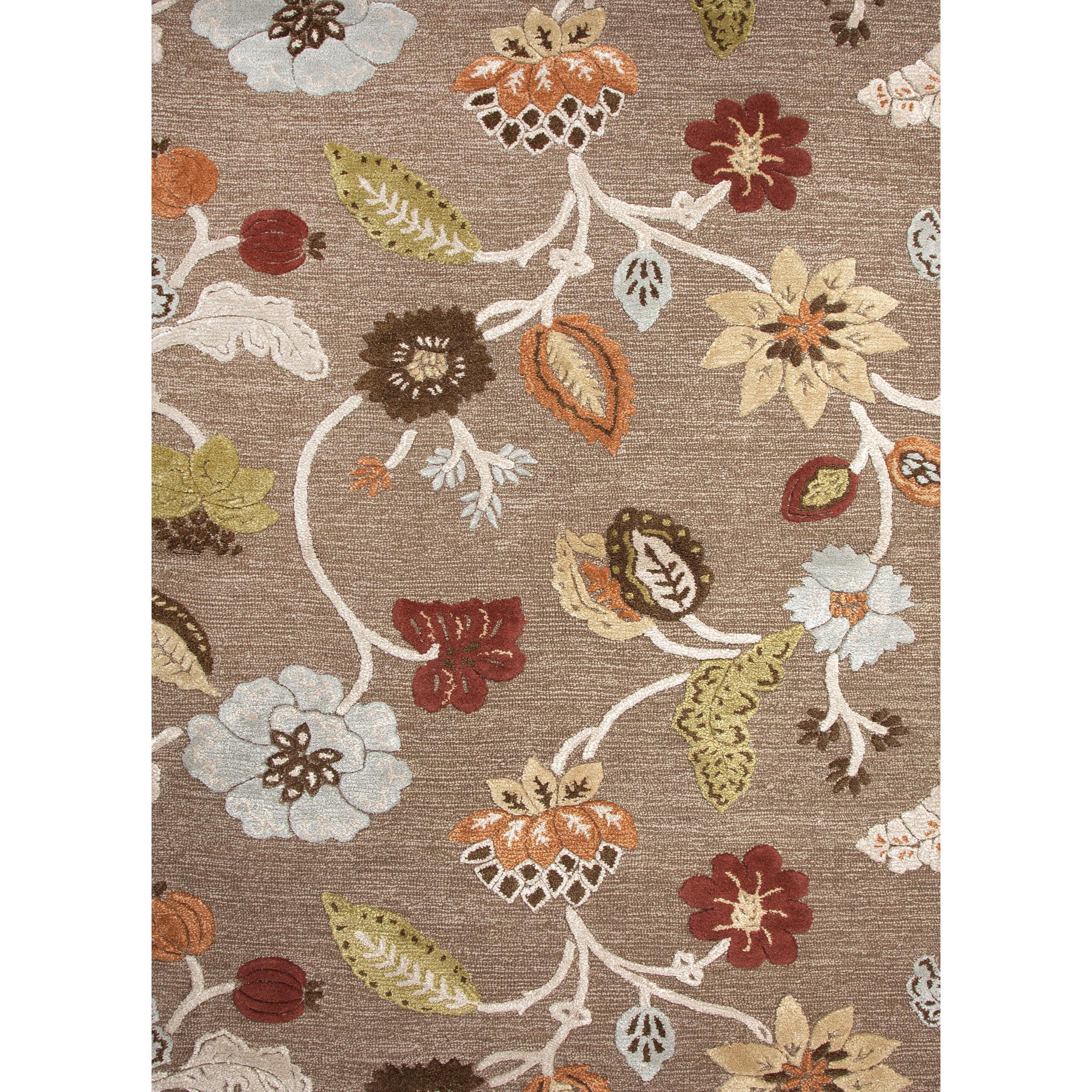 Hand tufted Transitional Beige Wool/ Silk Rug (2 X 3)