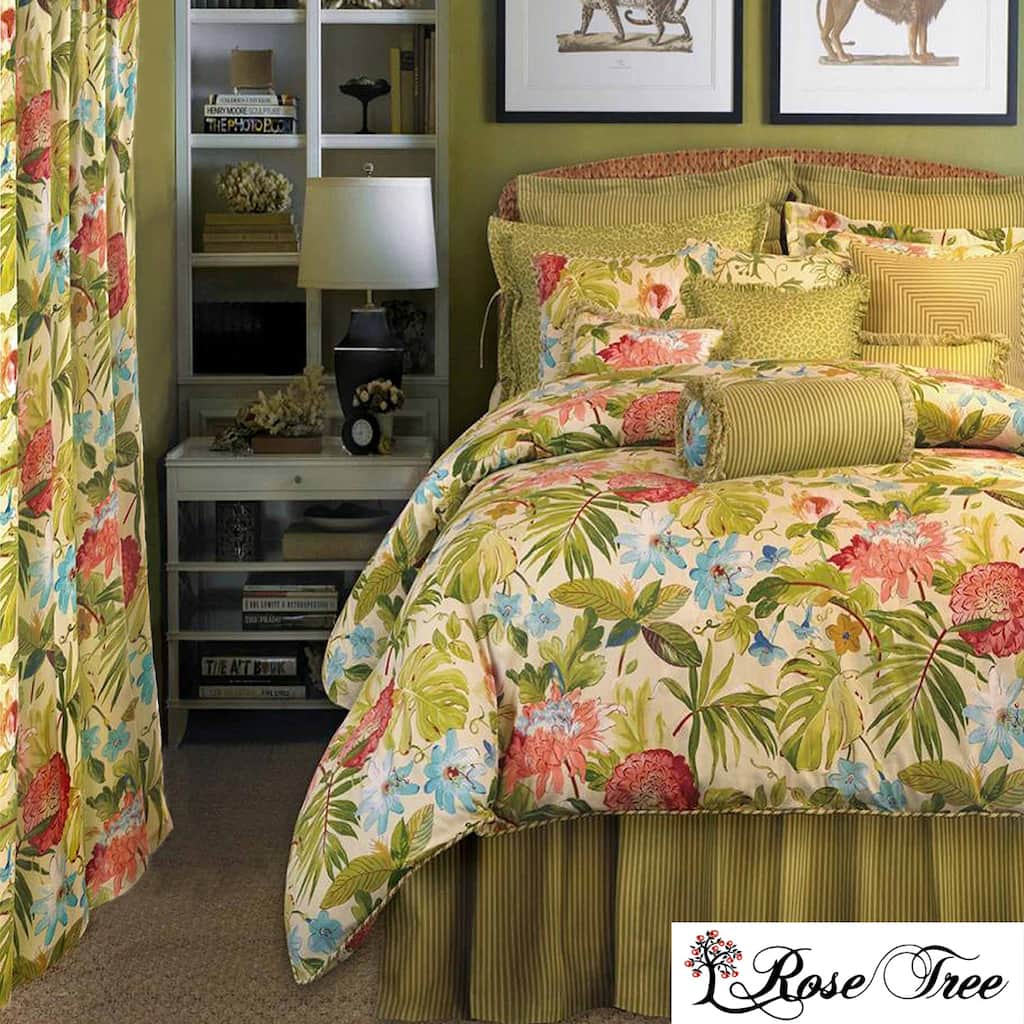 Rose Tree St. Croix 4-piece Comforter Set - Blue/Green/Pink