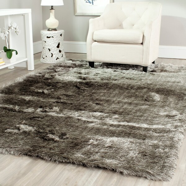 Safavieh Handmade Silken Glam Paris Shag Silver Rug - 8'6 x 12'