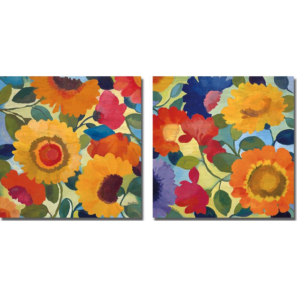 Kim Parker Flower Market I and II 2 piece Canvas Art Set  