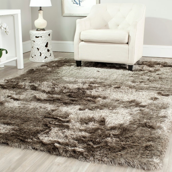 Safavieh Handmade Silken Glam Paris Shag Sable Brown Rug - 6' x 9'