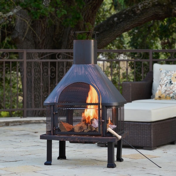 Corvus Vintage Brushed Bronze Outdoor Fire Pit - 14986921 ...