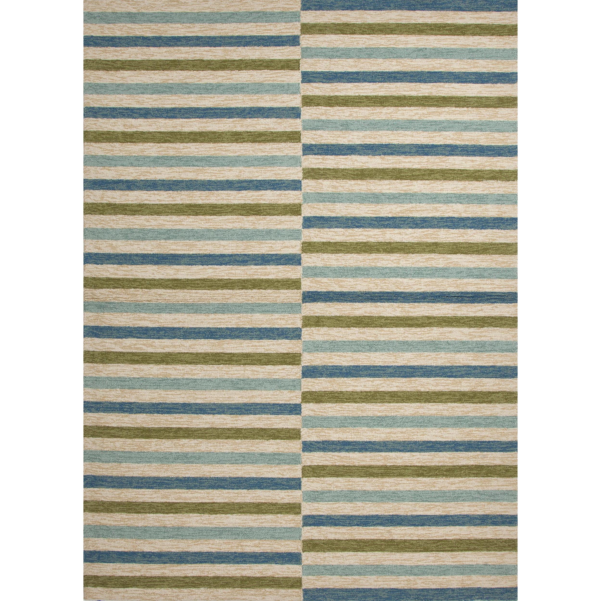 Stripe Blue Indoor/ Outdoor Rug (5 X 76)