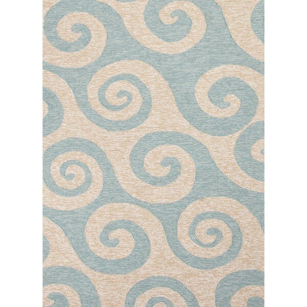 Coastal Blue Indoor Outdoor Runner 2 6 X 8