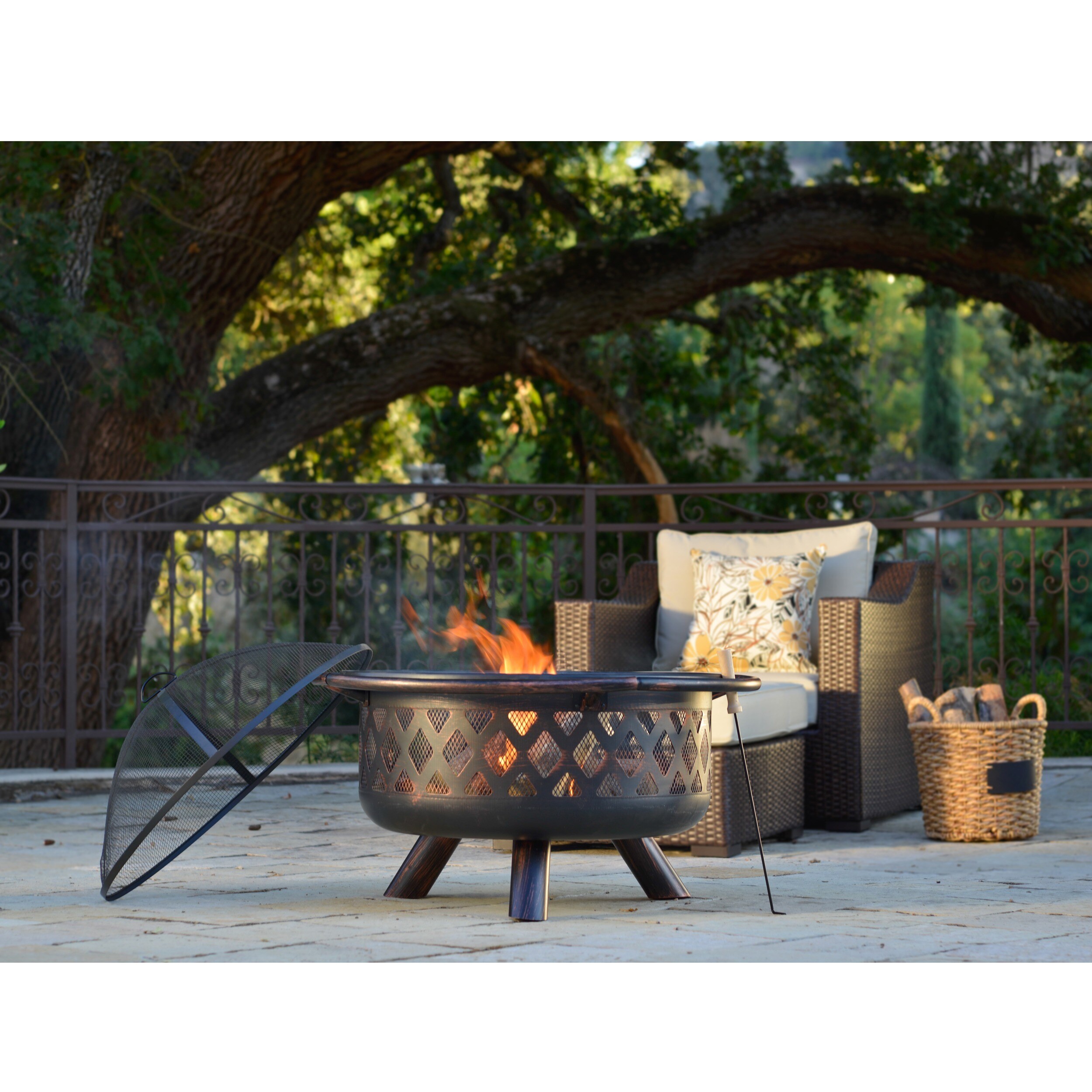 Shop Corvus Monterey 31 Inch Bronze Rubbed Steel Outdoor Fire Pit