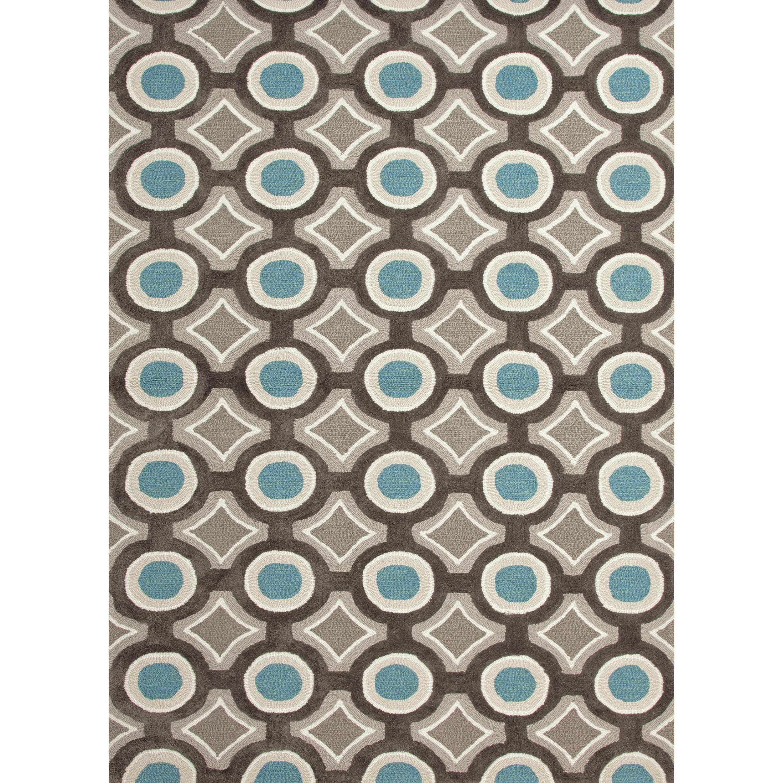 Modern Geometric Tufted Rug (76 X 96)