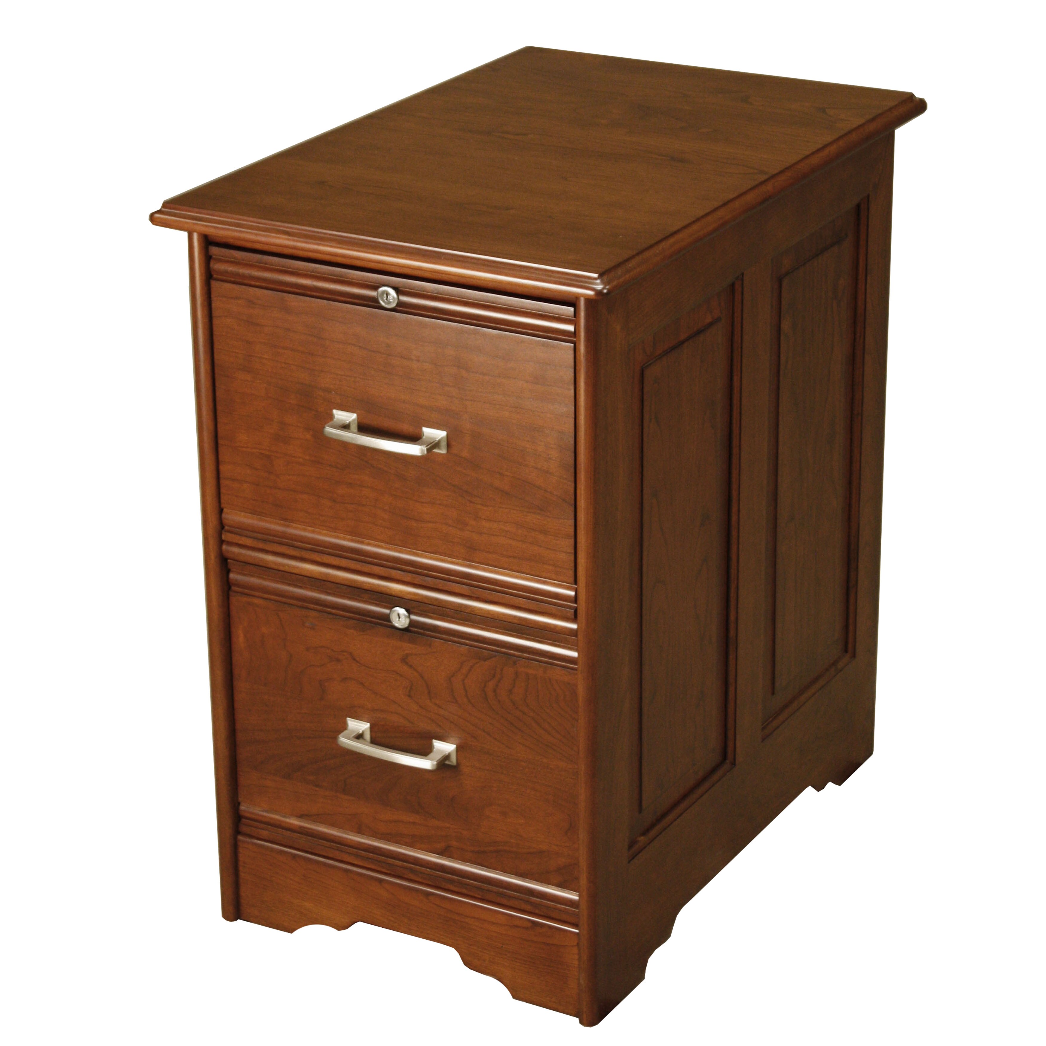 Shop Wood Revival Cherry 2 Drawer File Cabinet Overstock 7559278