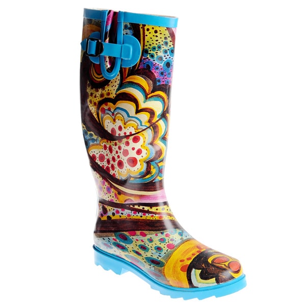 Shop Henry Ferrera Women's Novelty Printed Mid-calf Rubber Rain Boots ...