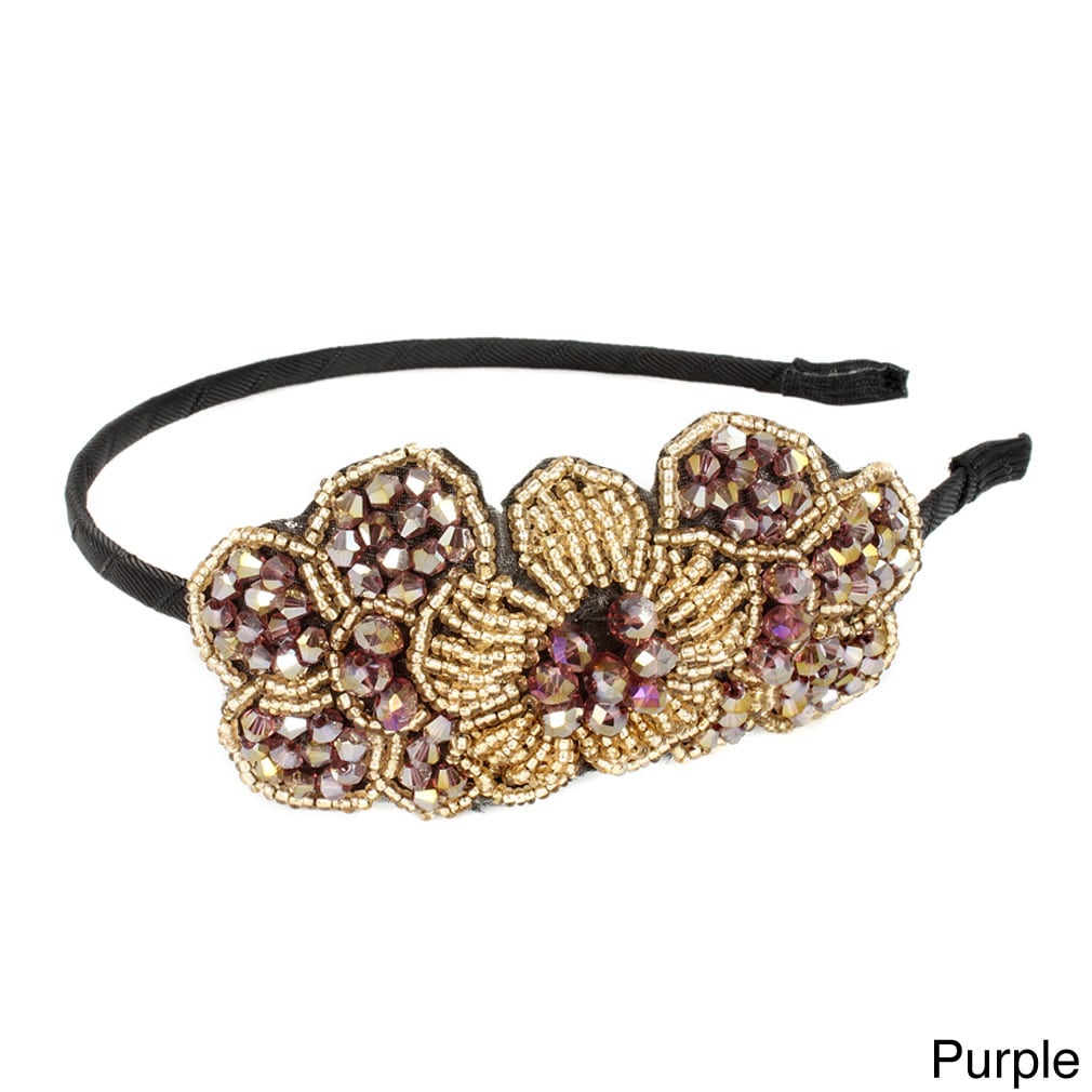 Kate Marie Beaded Flower Embellished Headband