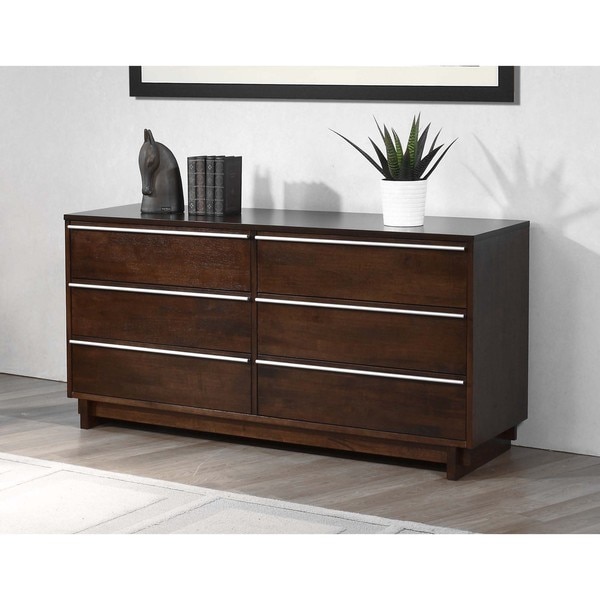 Kaminski Wenge Finish 6 drawer Dresser Dressers