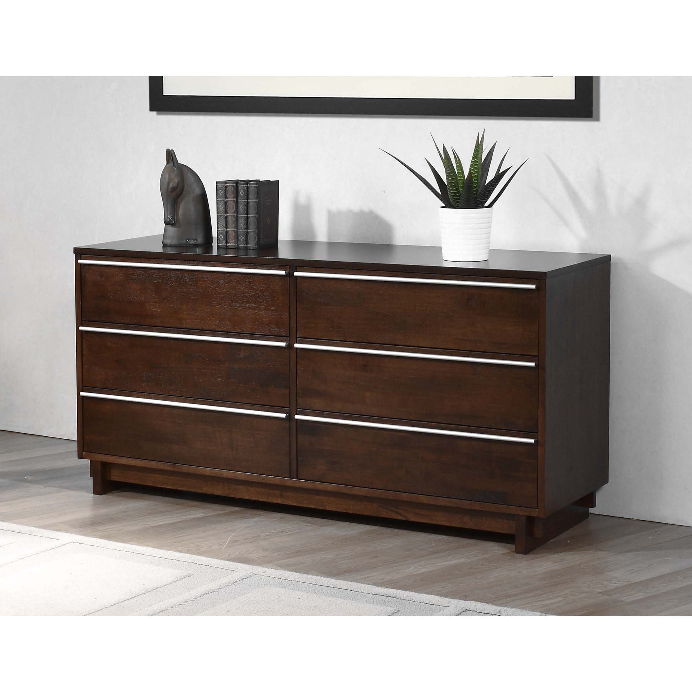 Kaminski Wenge Finish 6 drawer Dresser