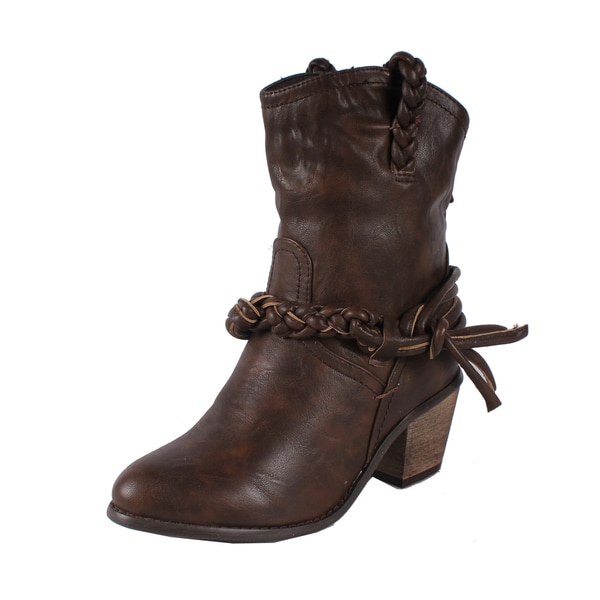 Liliana by Beston Womens Couture 4 Brown Cowgirl Boots