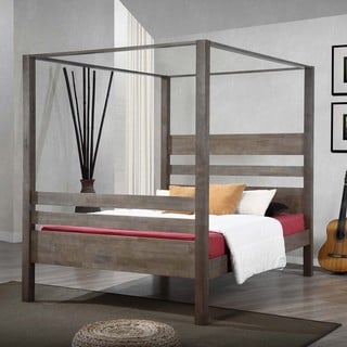Marion Charcoal Grey Queen Canopy Bed Marion Charcoal Grey Queen Canopy Bed