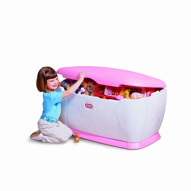 little tikes toy box pink lid