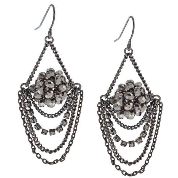 Shop Kenneth Cole Silvertone Chandelier Earrings - Overstock - 7560068
