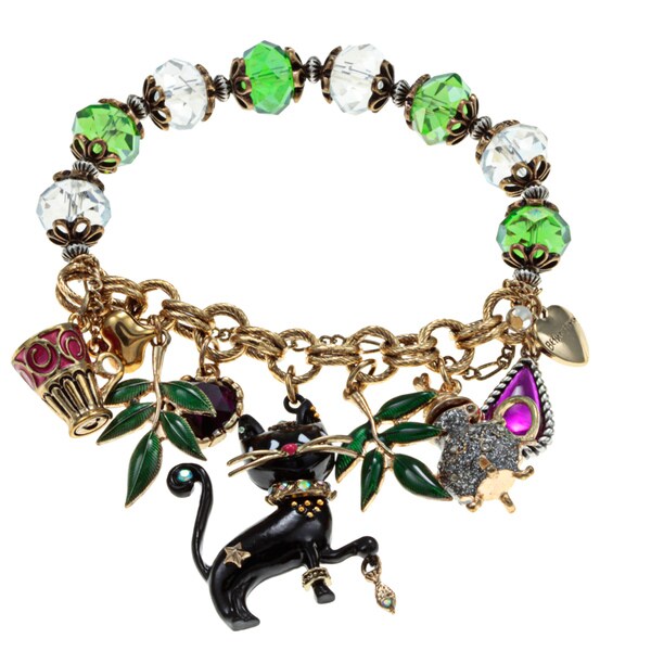 Betsey Johnson Cat Charm Stretch Bracelet Free Shipping Today
